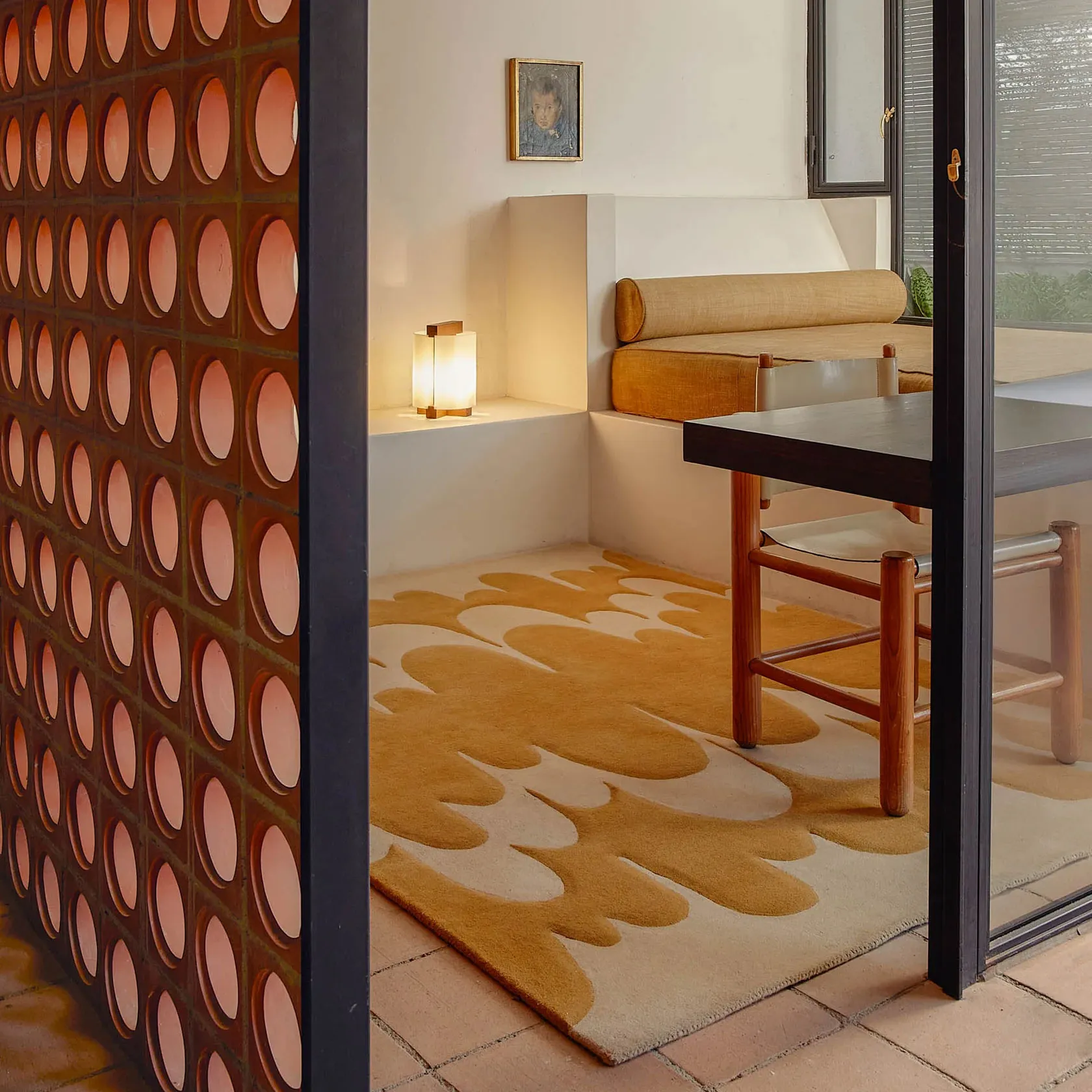 Lucia Eames Echo Ochre Wool Rug - 4