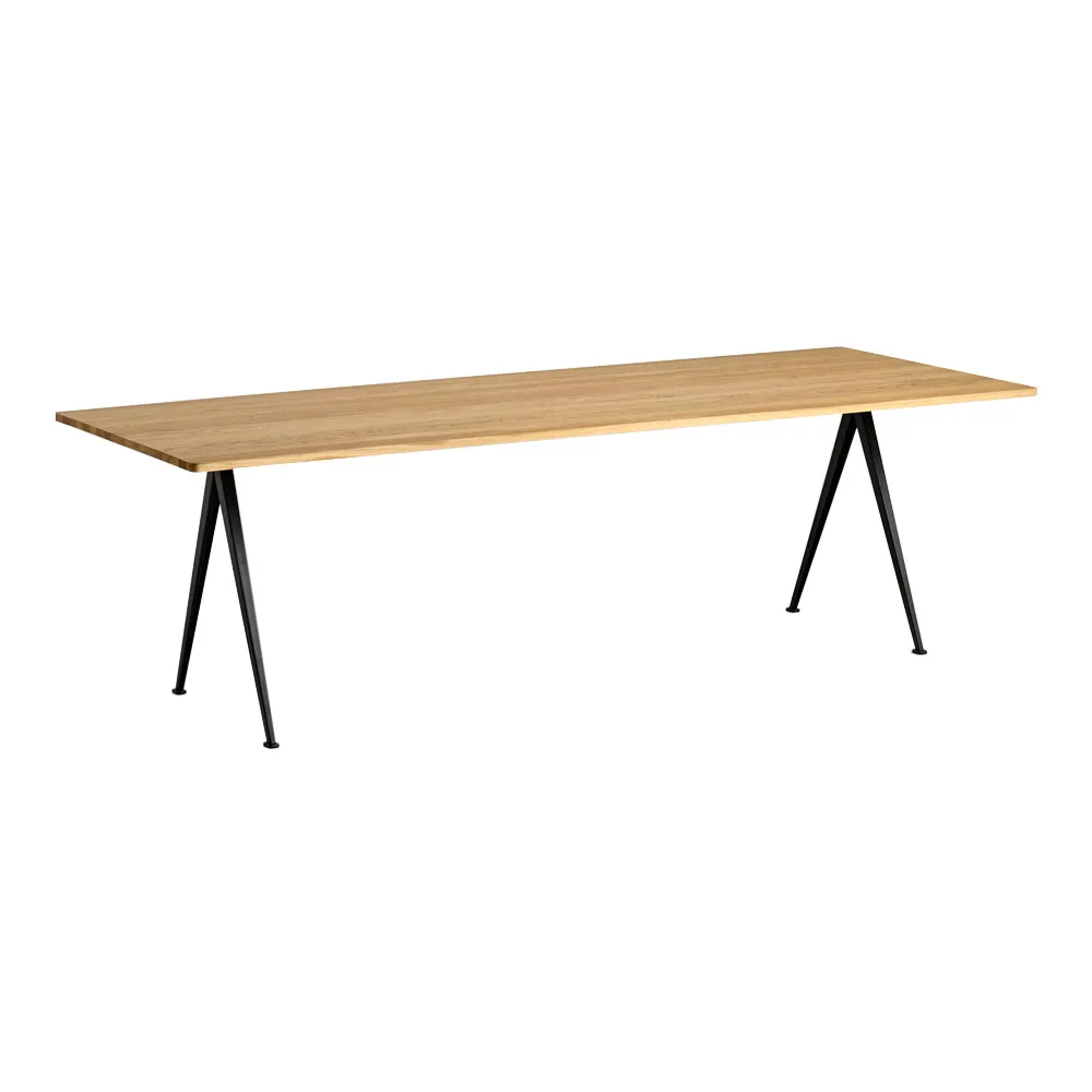 Pyramid 02 table 85x250 cm black powder coated steel - 1