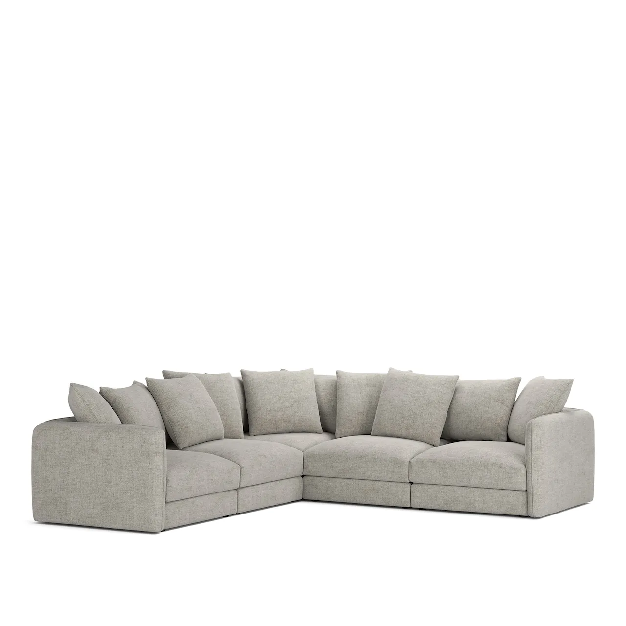 Pavarotti 5-Seater Corner, Fixed Cover, Cushion Variant 01, Sienna 03