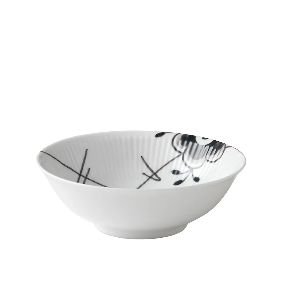 Black Fluted Mega Bowl 35 cl / 16 cm