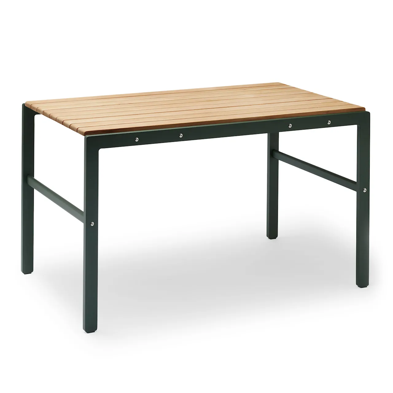 Reform Table, Teak, Aluminum / Hunter Green