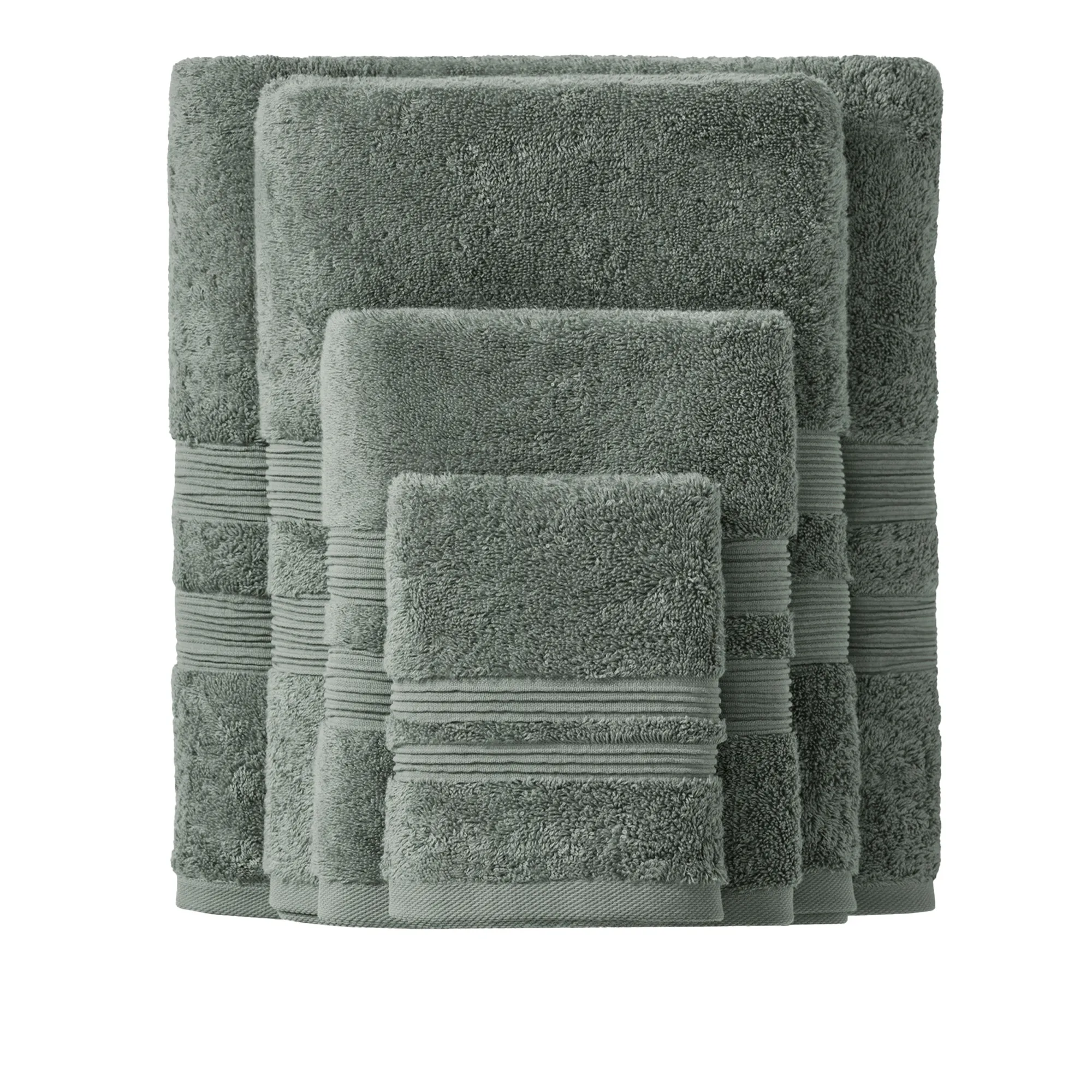 Fontana Grey/Green Towel - 1