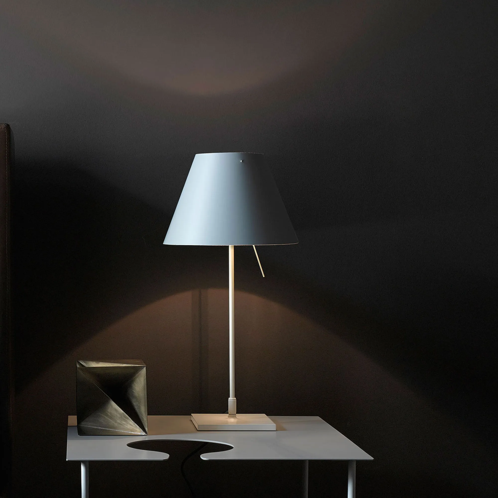 Costanzina Bordlampe - Aluminium/Hvid - 2