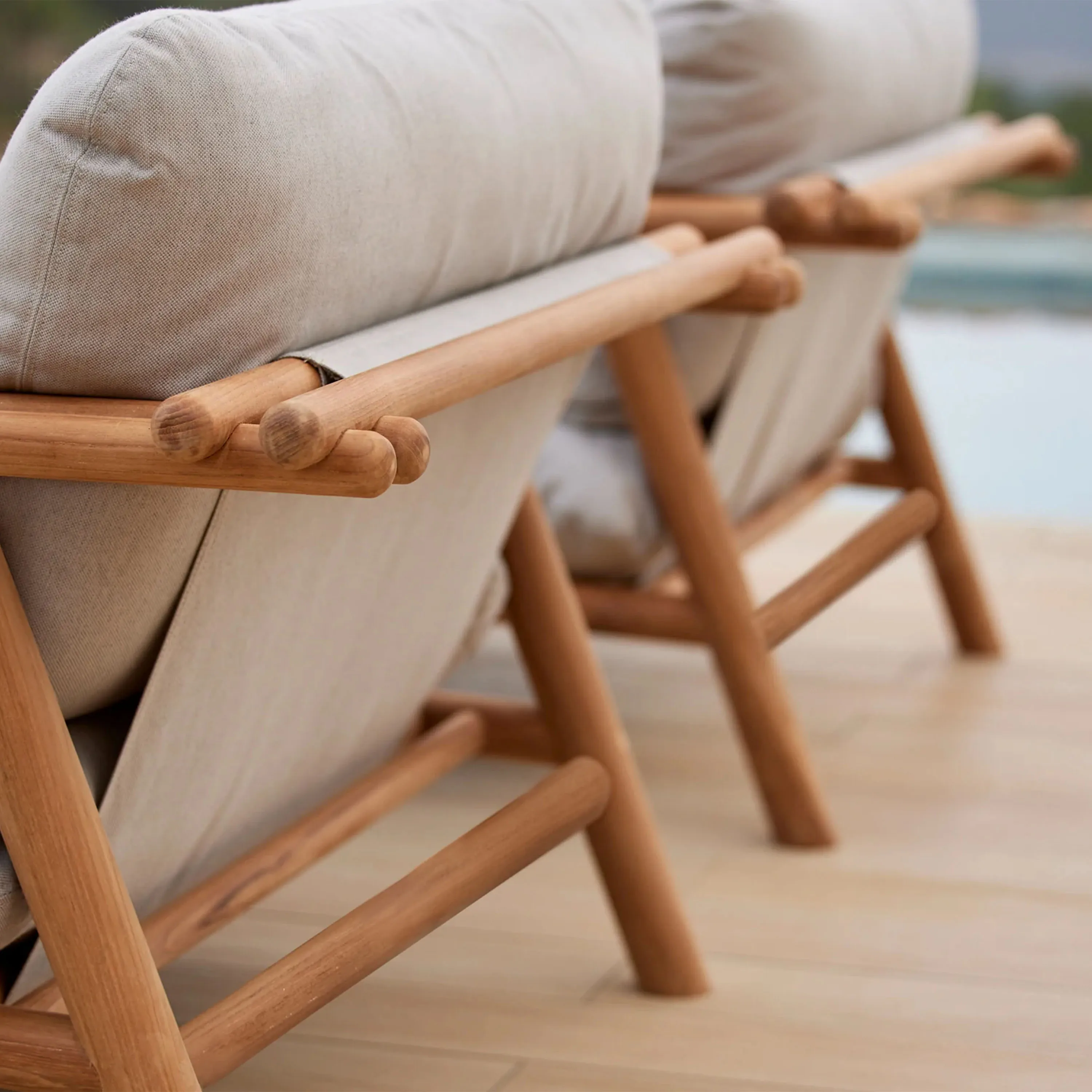 Sticks lounge chair cushion set - 6