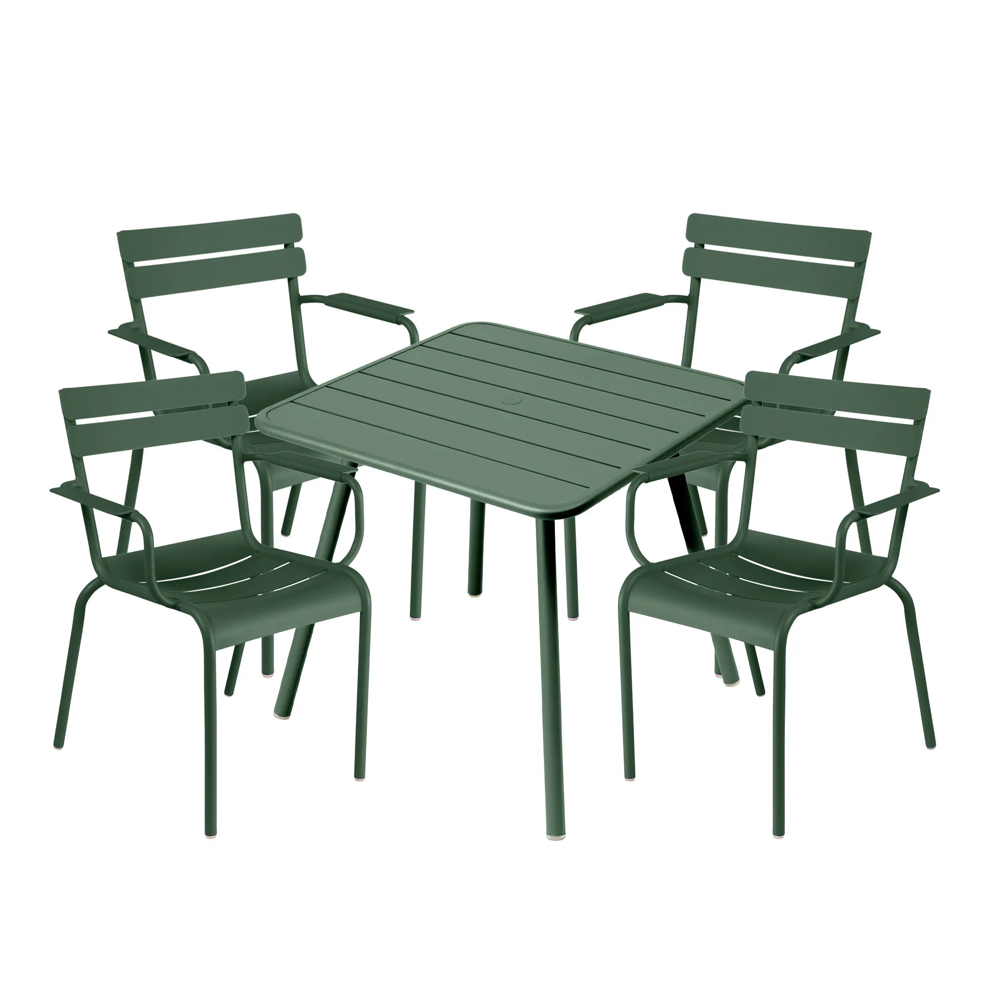 Luxembourg dining set four-legged table & 4 armchairs - 1