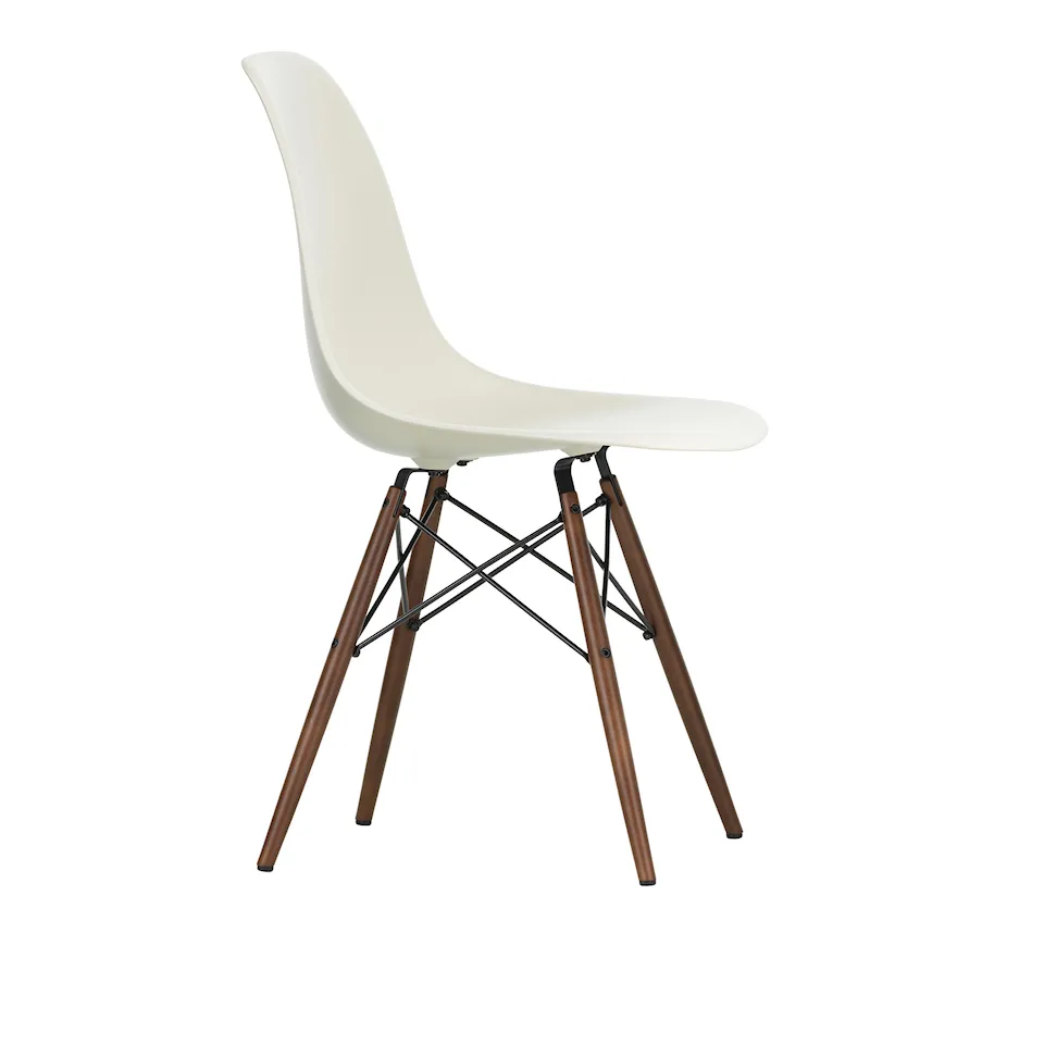 Eames RE Plastic Chair DSW stoel Dark Maple