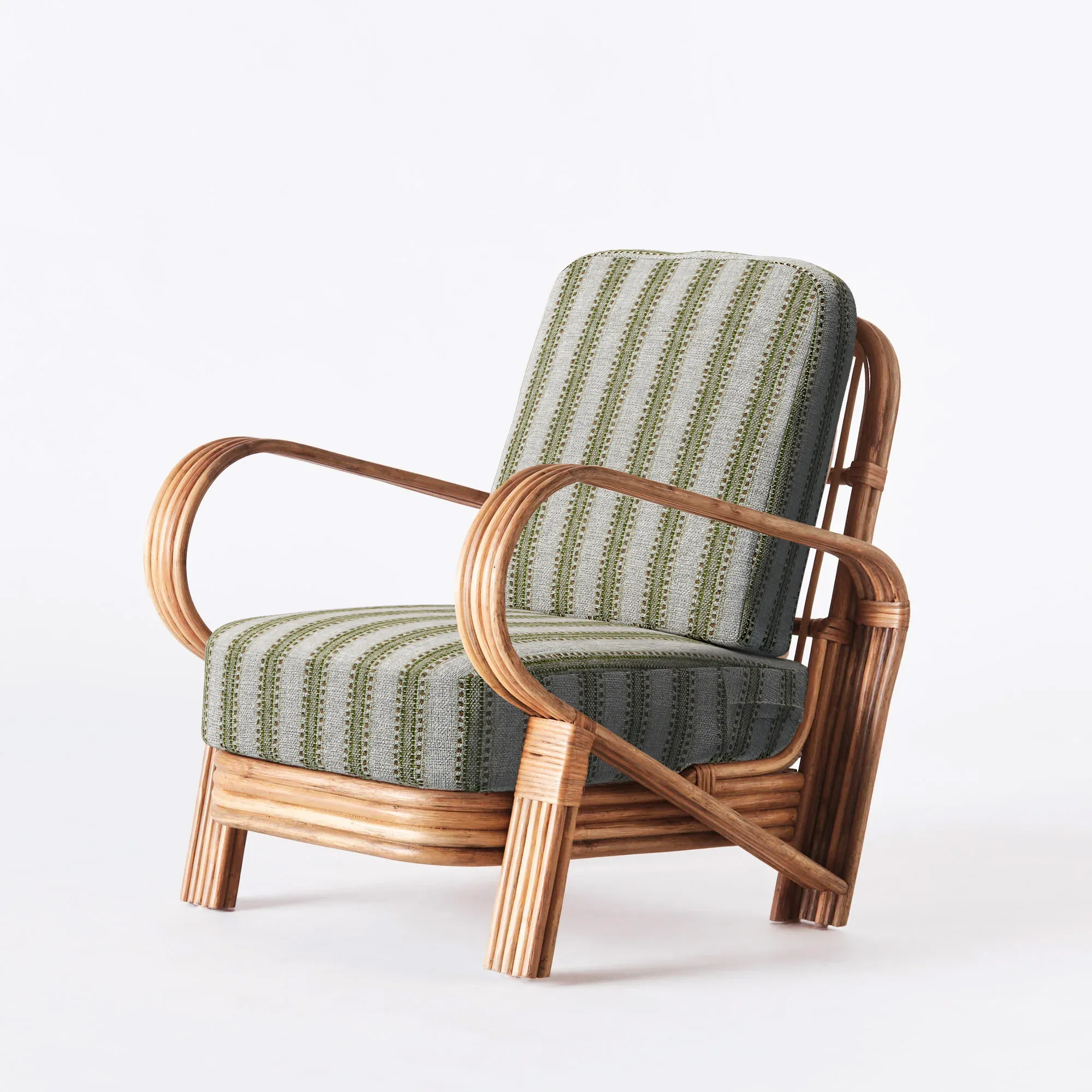 Bamboo armchair green - 4