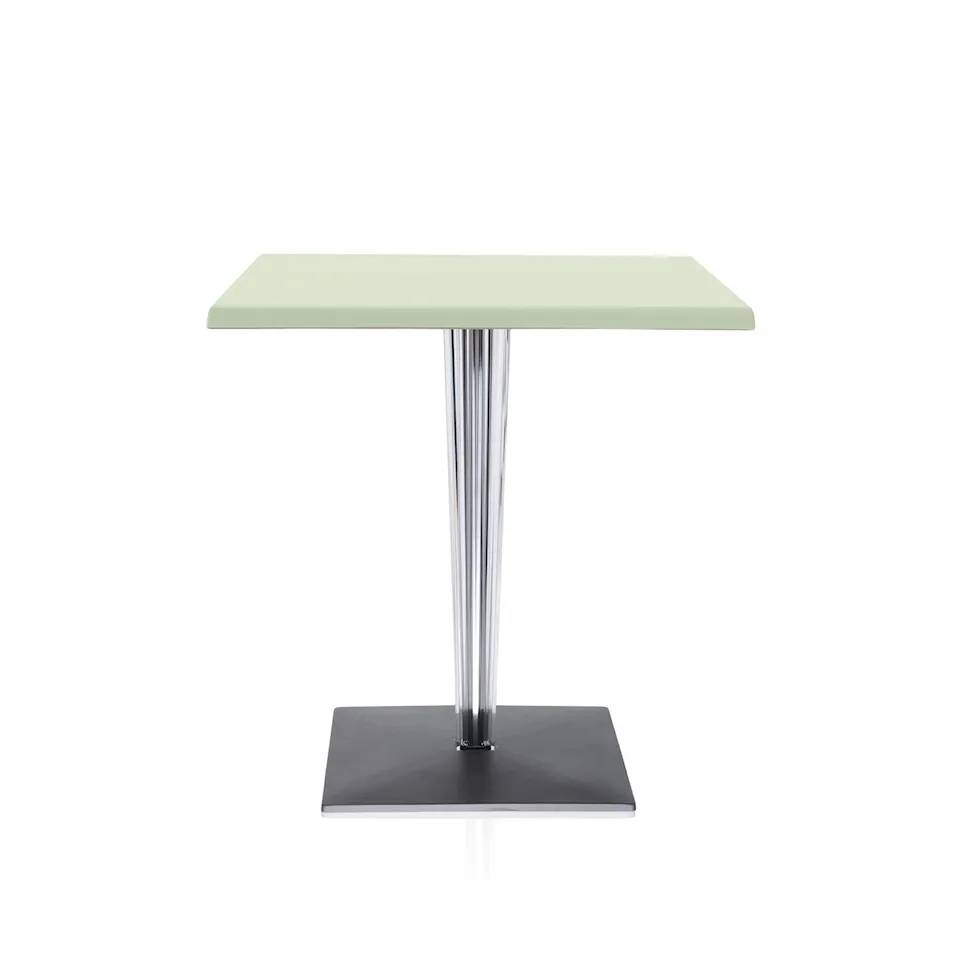 Top Top Table 4211 60x60, Green Melamine Top, Square Base