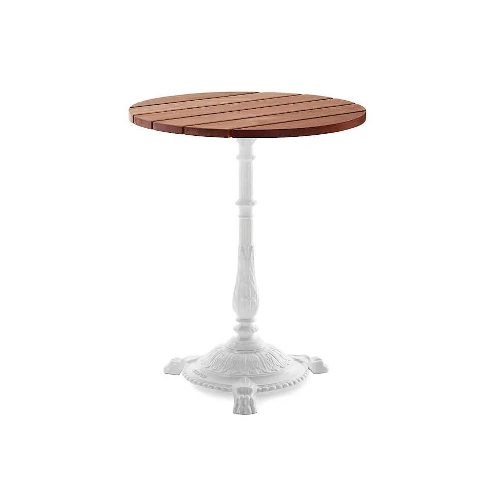 Table Classic Ø 60 Oiled Mahogany/White Lacquered Aluminium