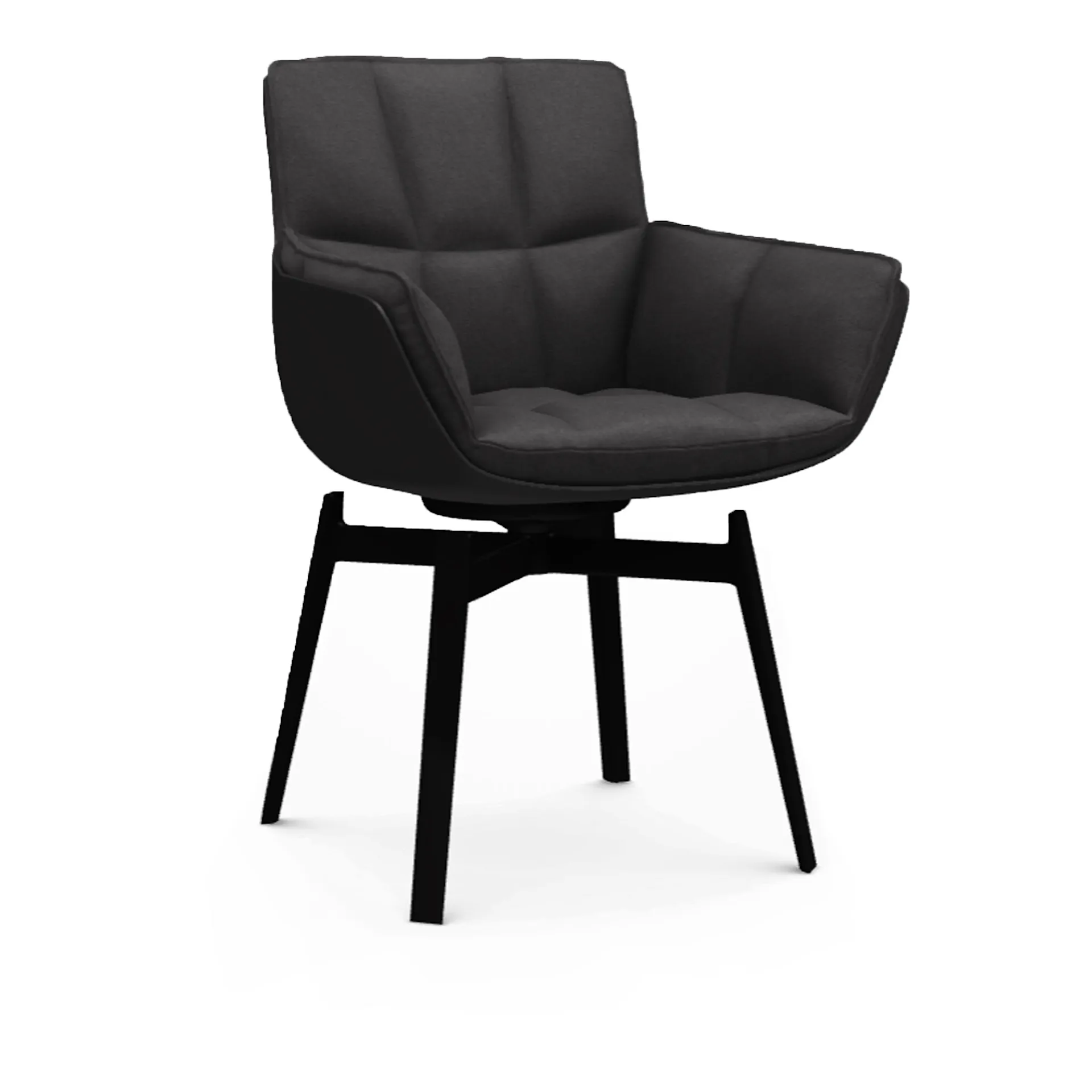 Husk Armchair Black Fabric - B&B Italia - Patricia Urquiola - NO GA