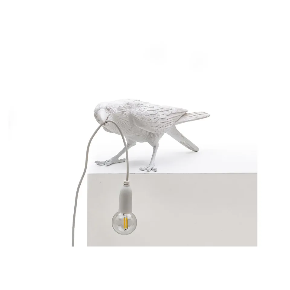 Bird Lamp Playing - Hvid