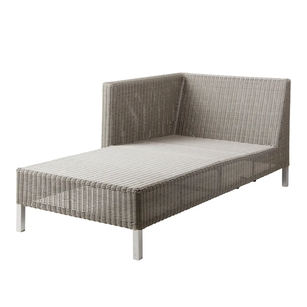 Connect Chaiselounge Modular Sofa, Höger, Taupe, Cane-Line Weave - 1
