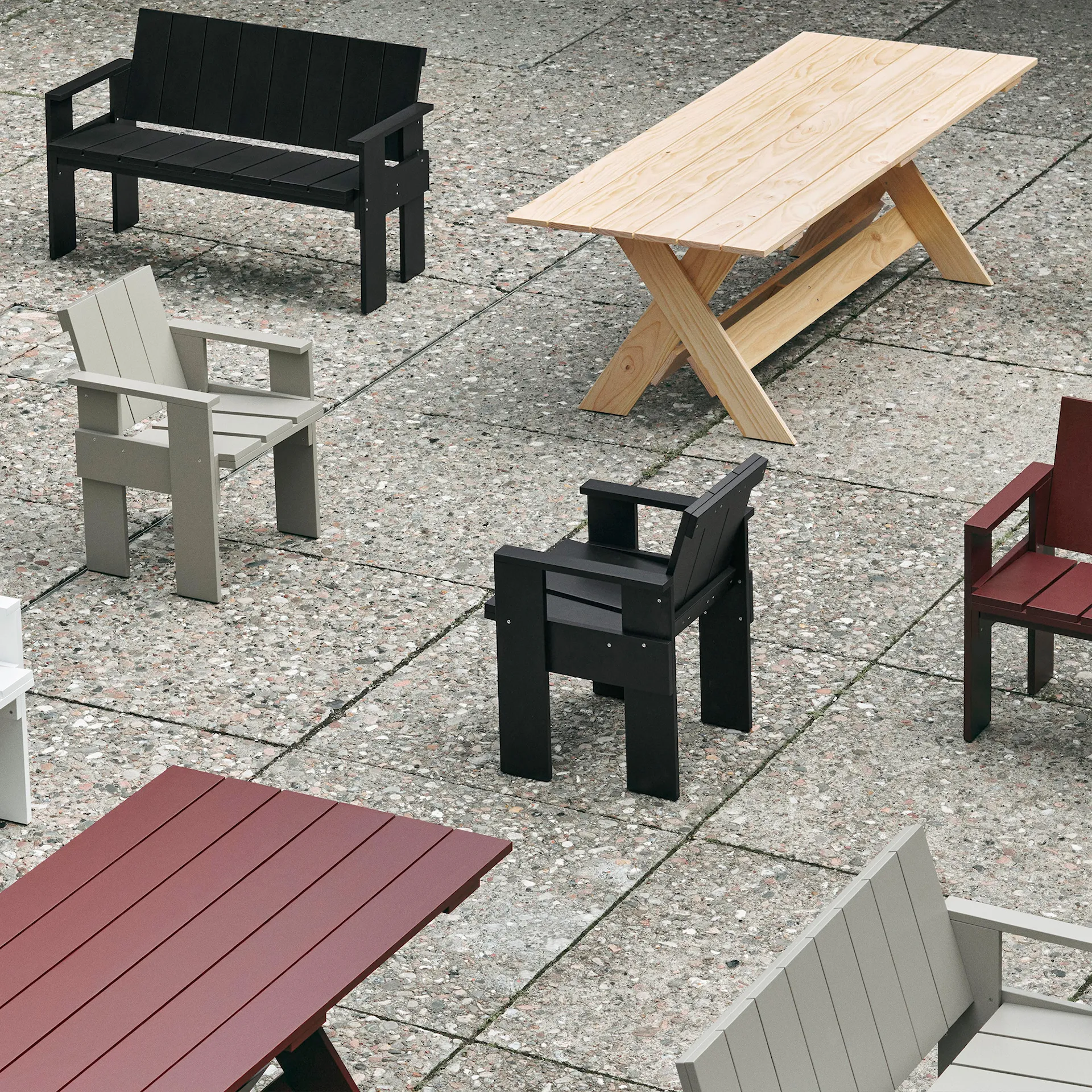 Crate Outdoor Dining Table 180 cm - HAY - Gerrit Rietveld - NO GA