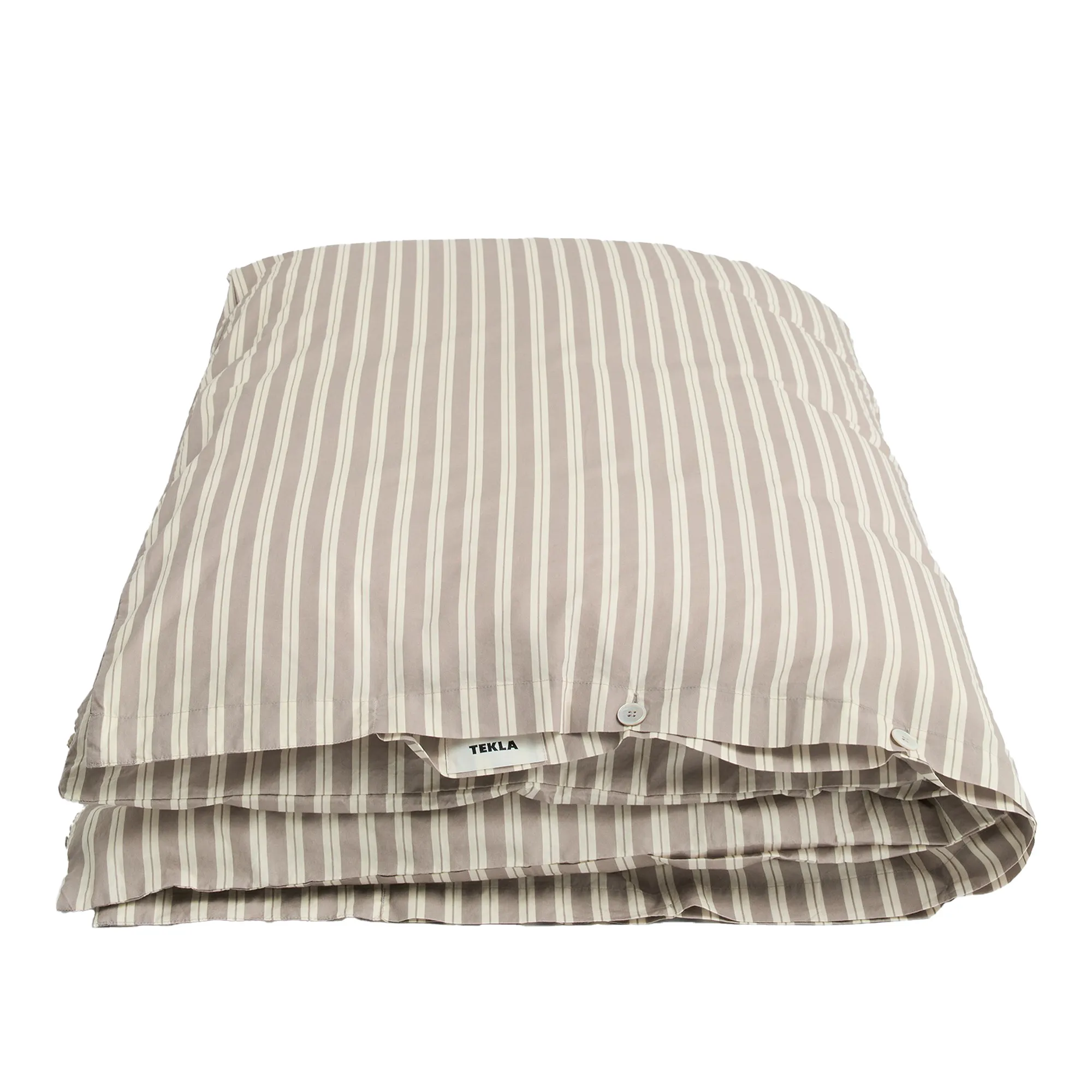 Percale Clay Stripes Duvet Cover - 1