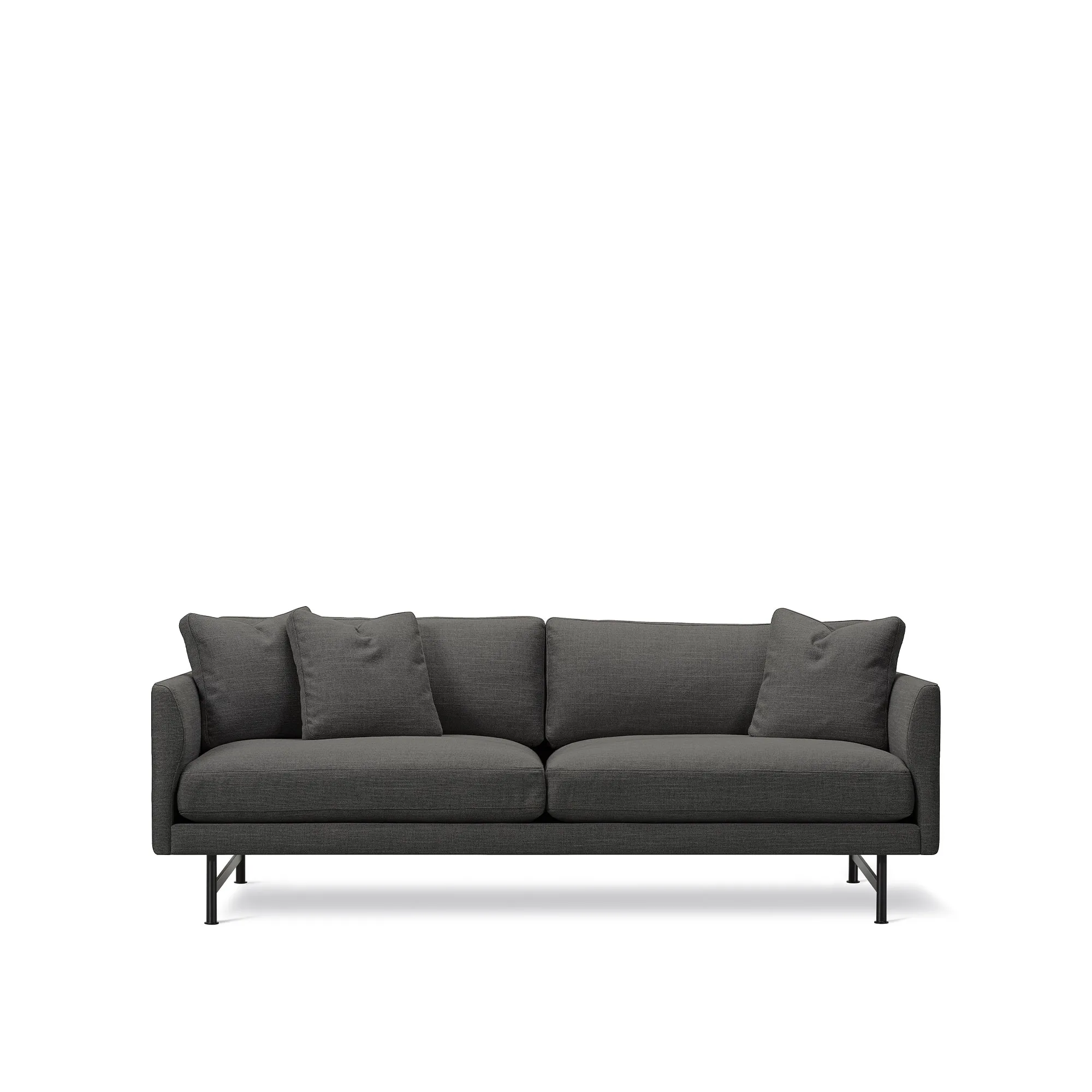 Calmo 2-personers sofa sort stål - 1