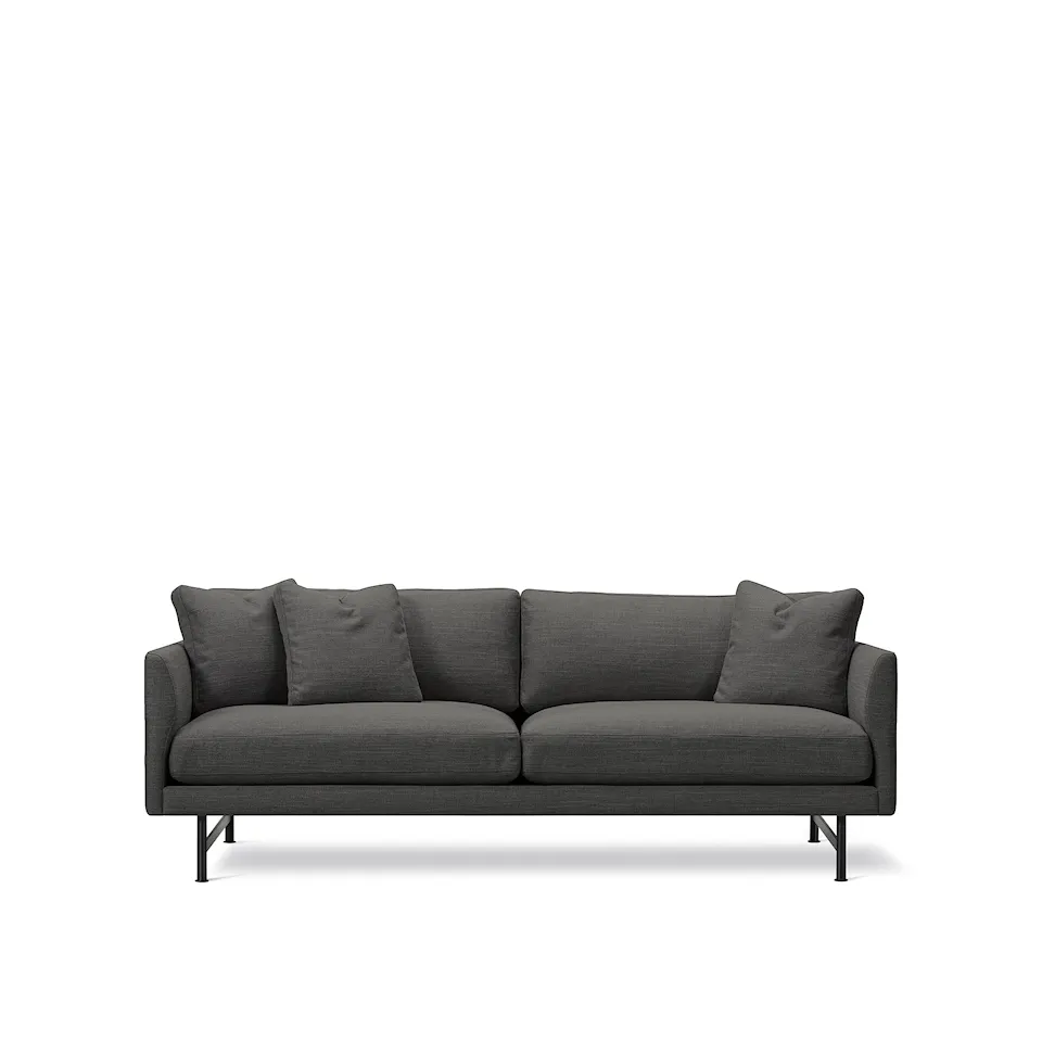 Calmo 2-personers sofa sort stål