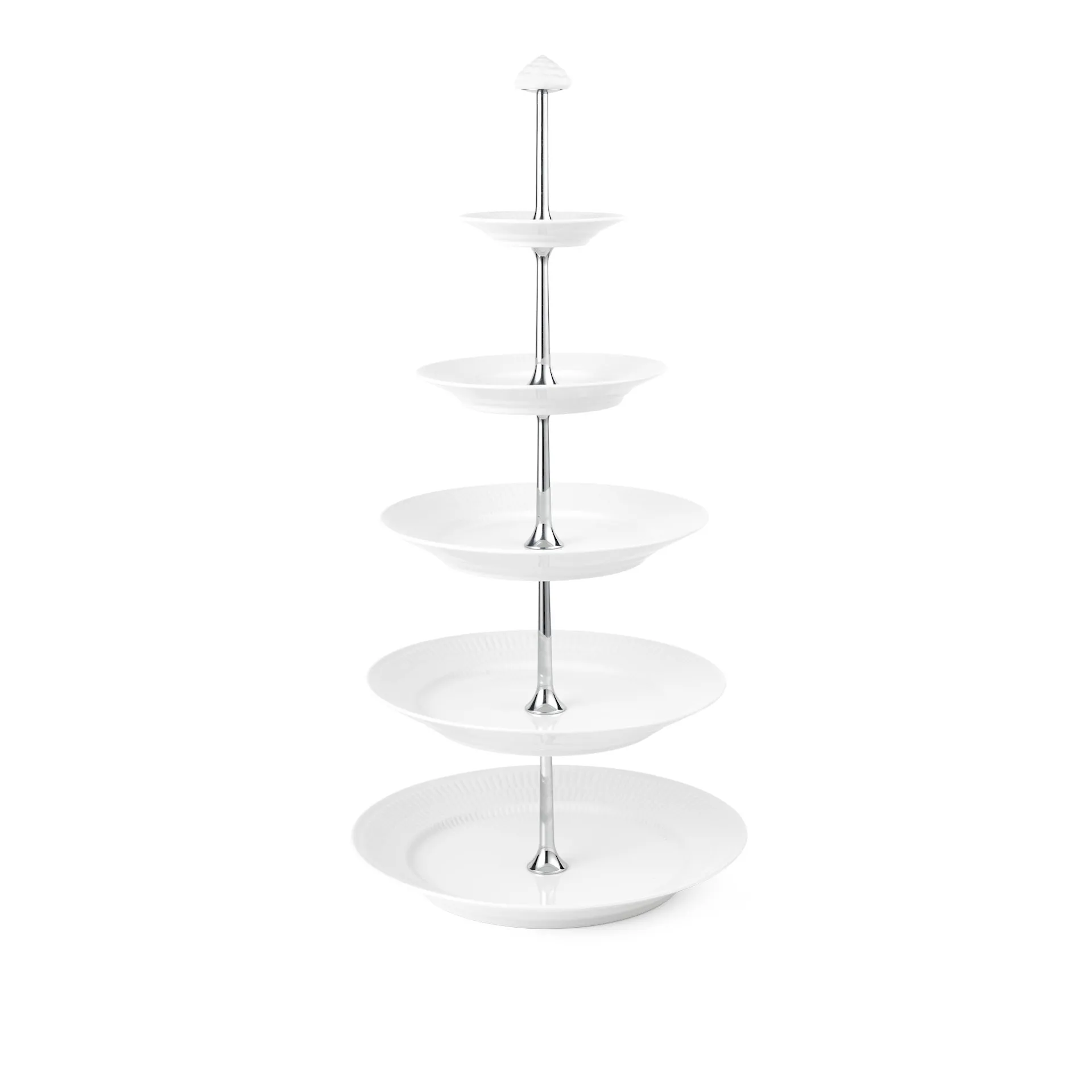 White Fluted 5-Tier Dish - Royal Copenhagen - NO GA