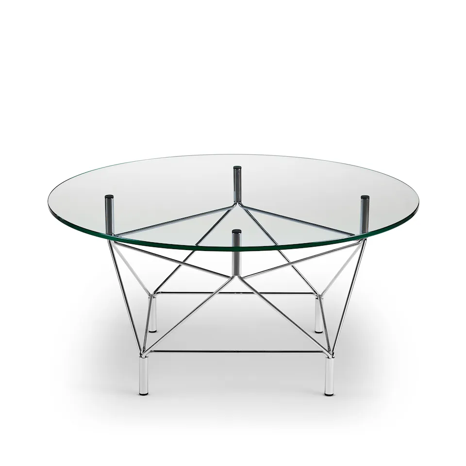 Spider Round Ø90 Clear Glass Chrome-plated Base