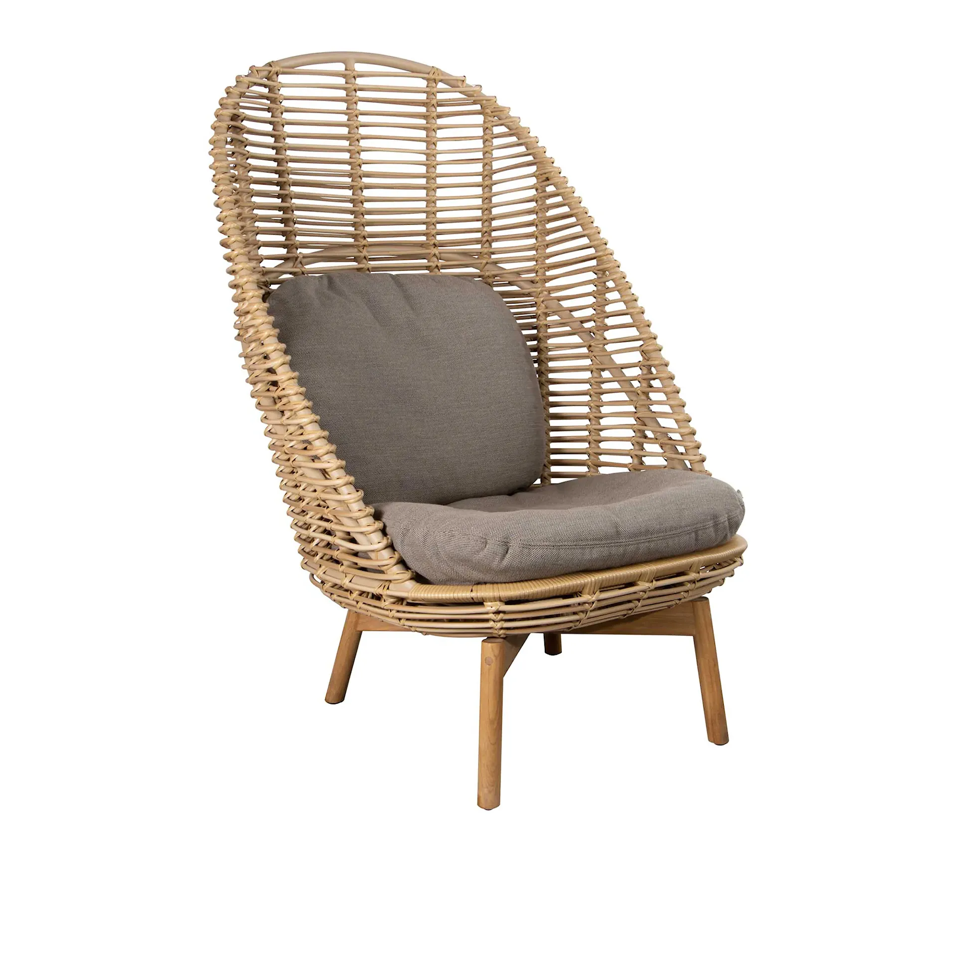 Hive Highback Armchair With Teak Legs - Cane-Line - NO GA