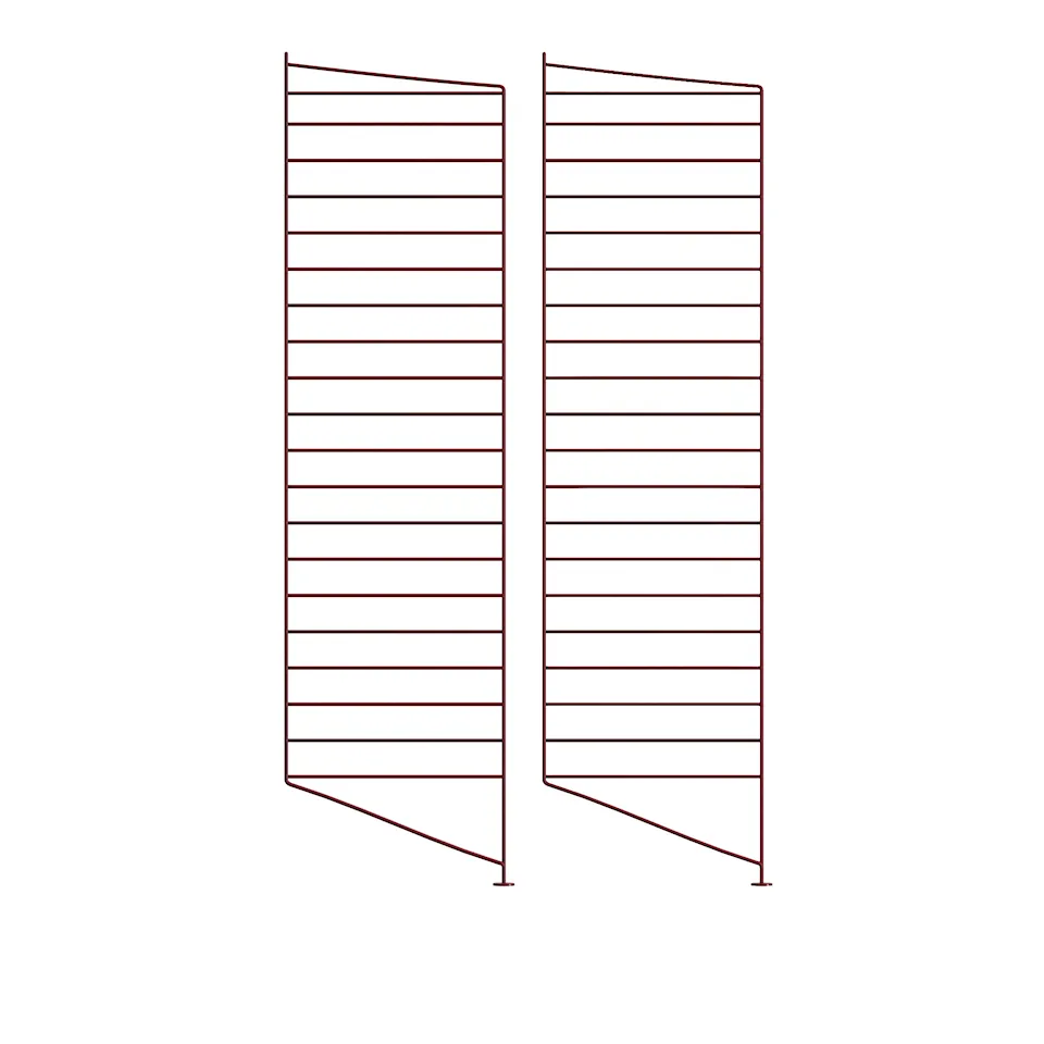 Floor end panel 115 x 30 cm 2-pack dark red