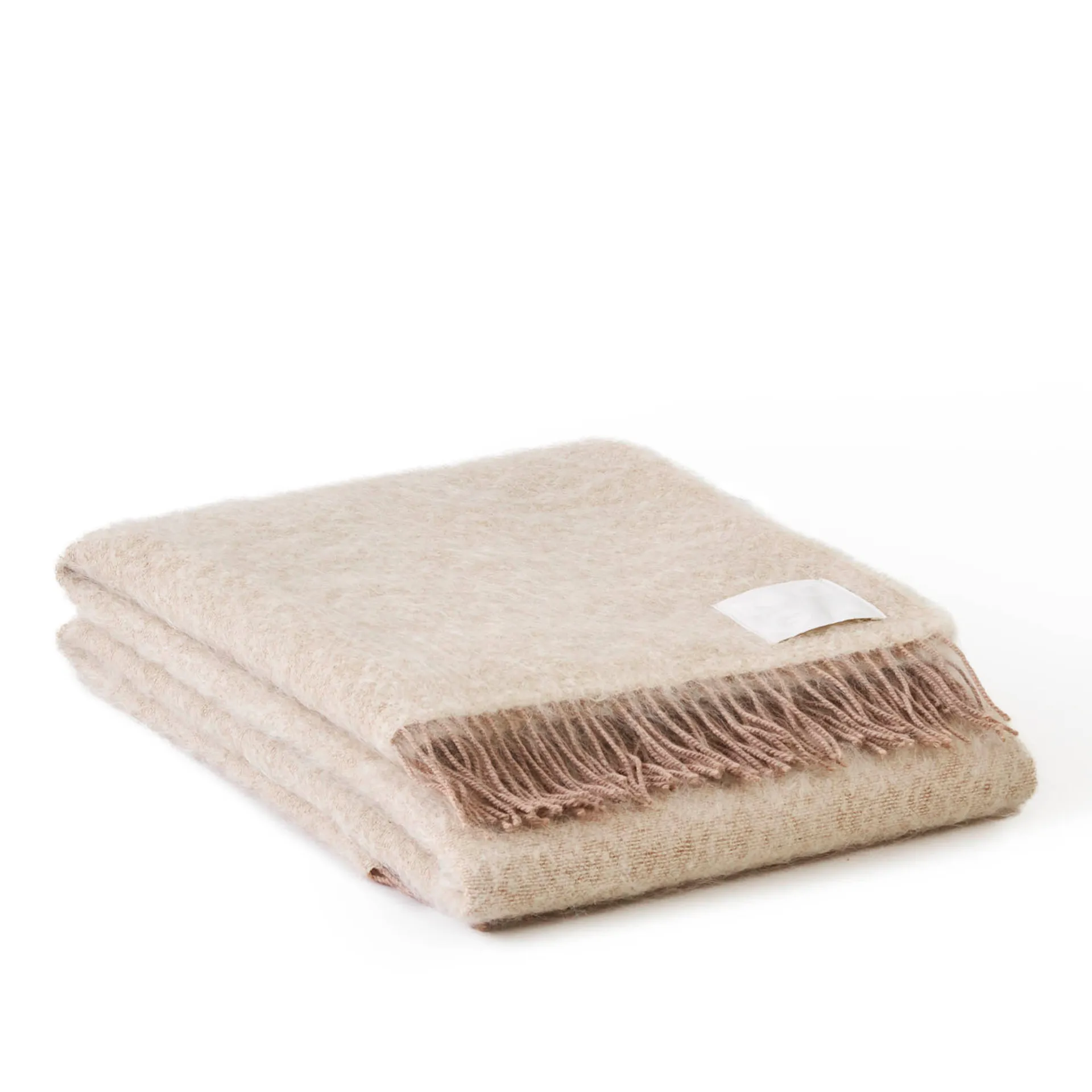 Merino Mohair Throw Ecru Beige - NO GA - NO GA