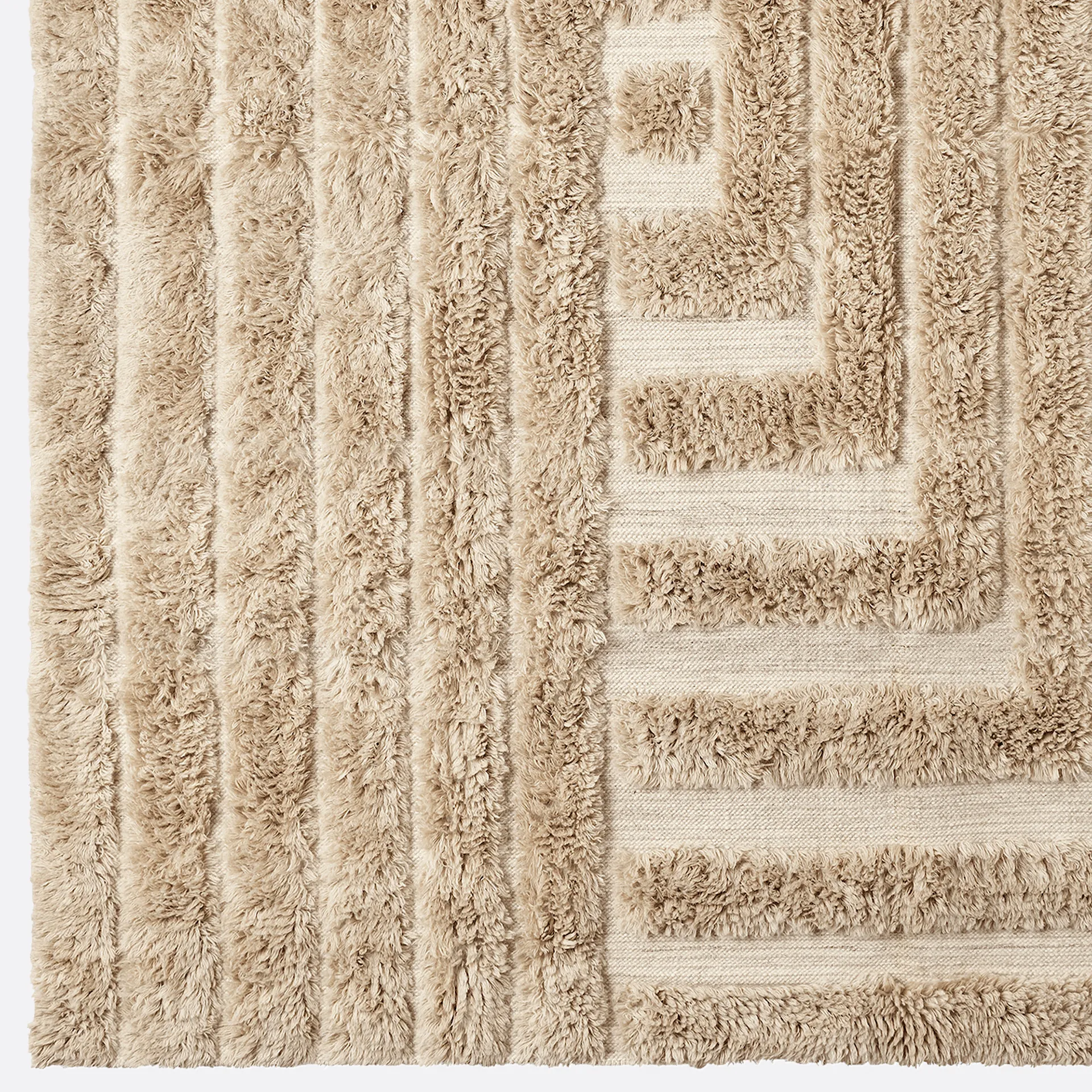 DD Shaggy Labyrinth Rug Beige - Dusty Deco - NO GA