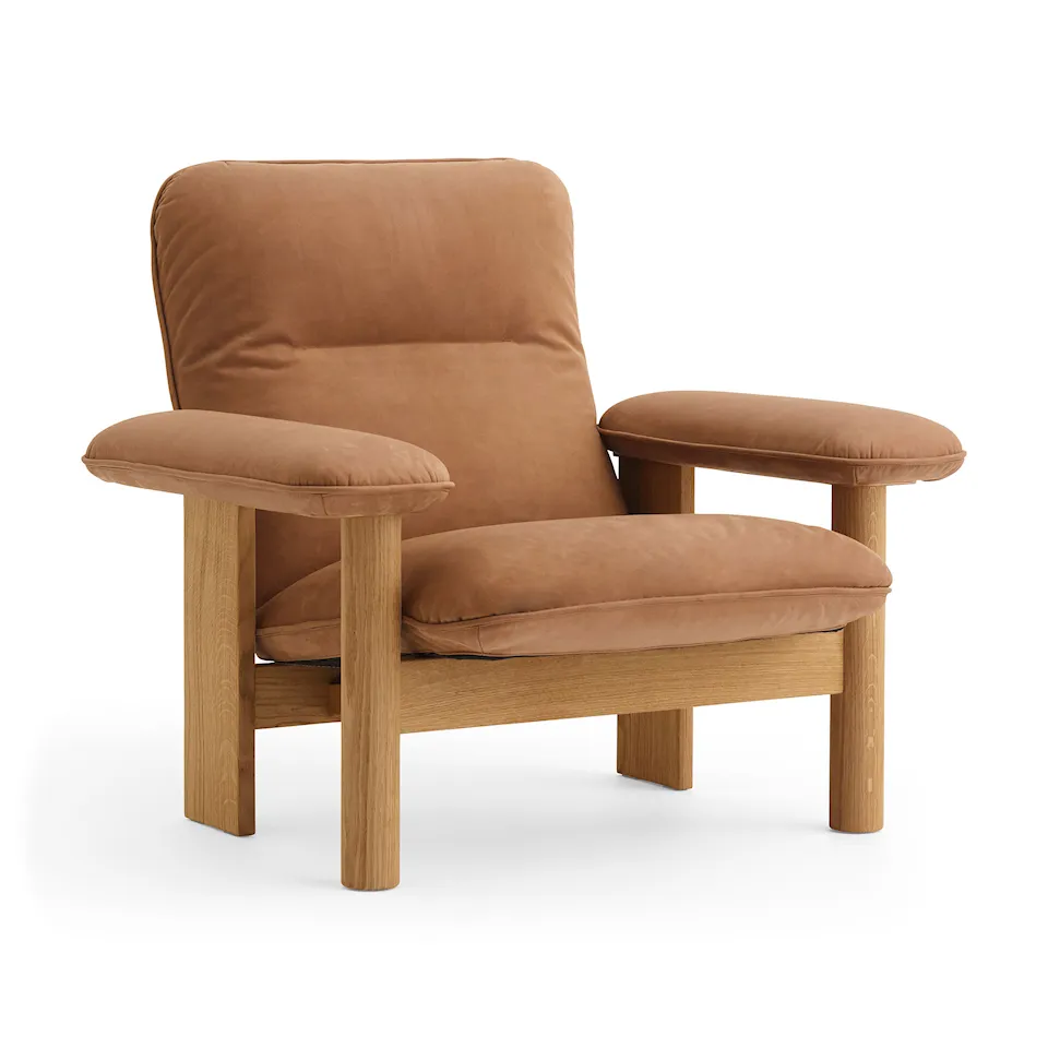 Brasilia Lounge Chair Natural Oak