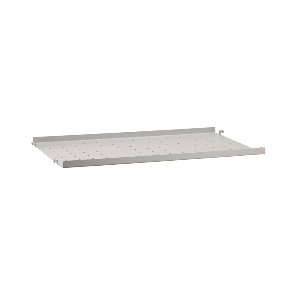 Metal shelf 58x30cm låg kant beige