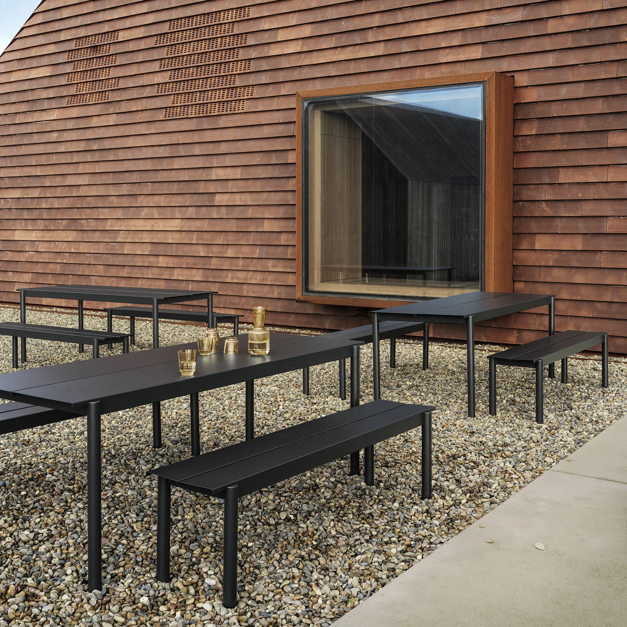 Linear Steel Outdoor Bench 170 cm - 4
