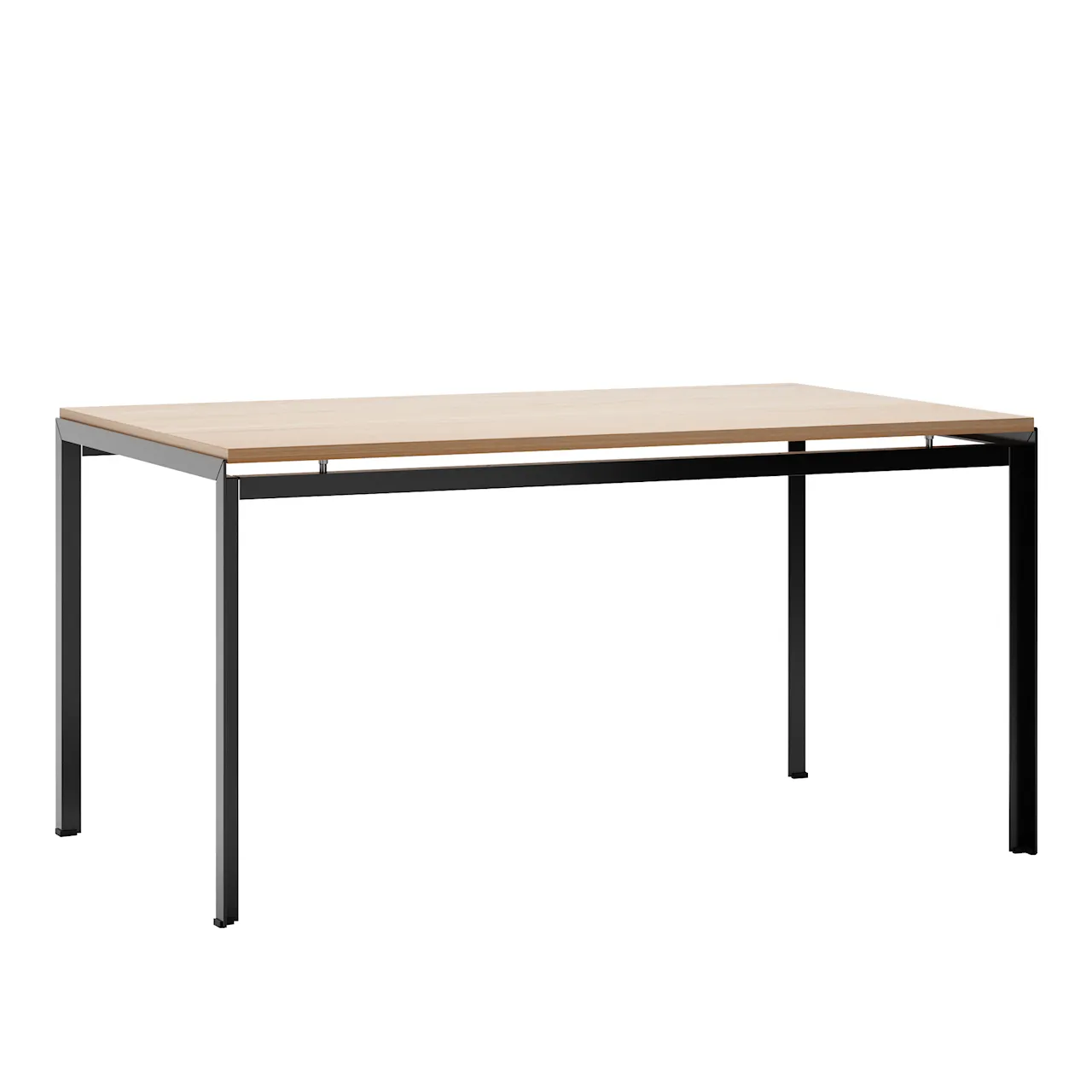 PK52A - Student Desk, Black & Grey laminate, Black powder coating