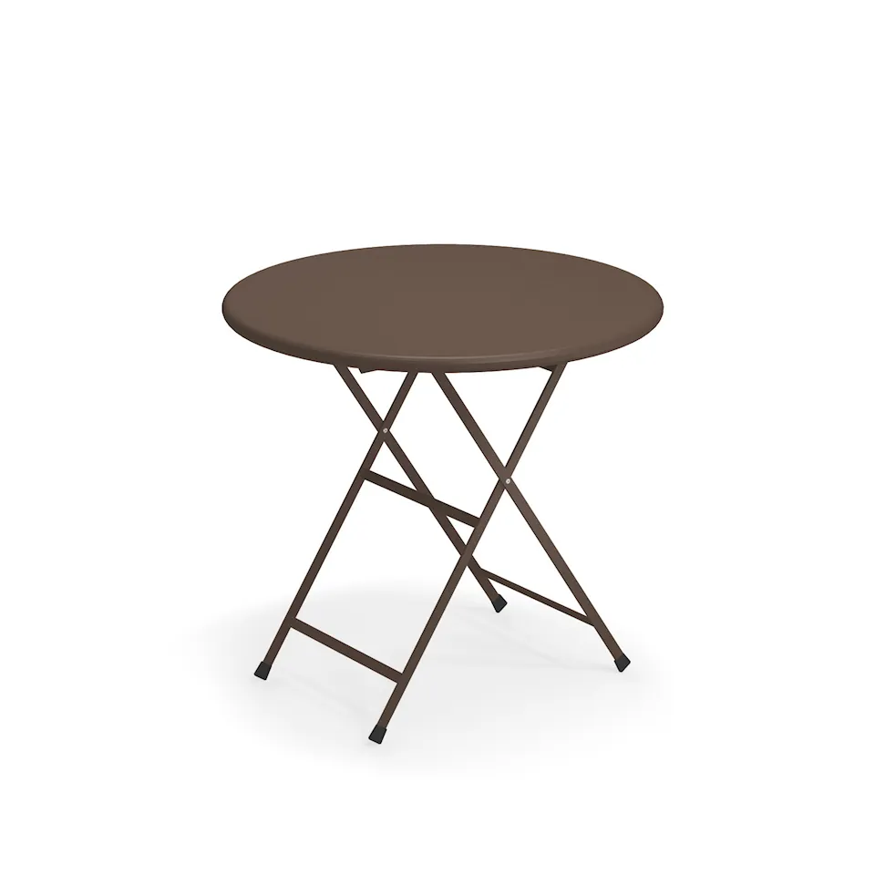 Arc en Ciel Folding Round Table, Indian Brown