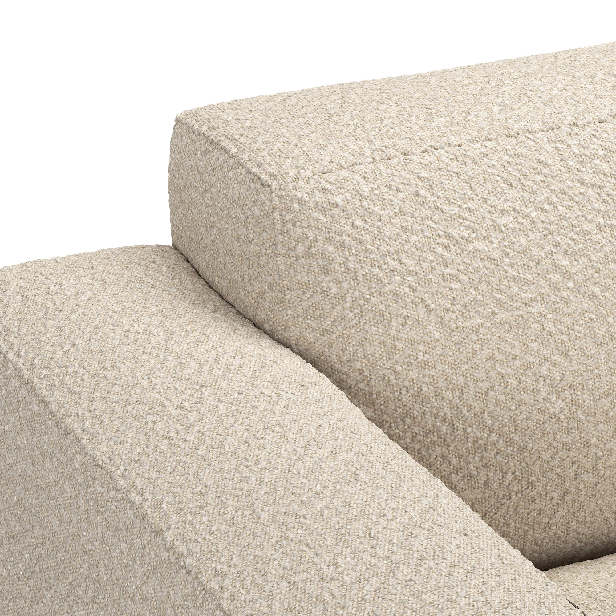 Brick 3-Seater Chaise Lounge Open End Left - 5