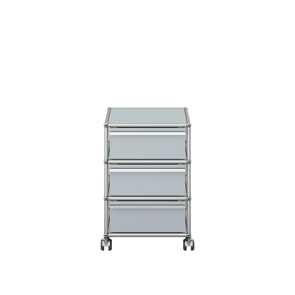 USM Haller 114 Mobile pedestal, USM Matte Silver