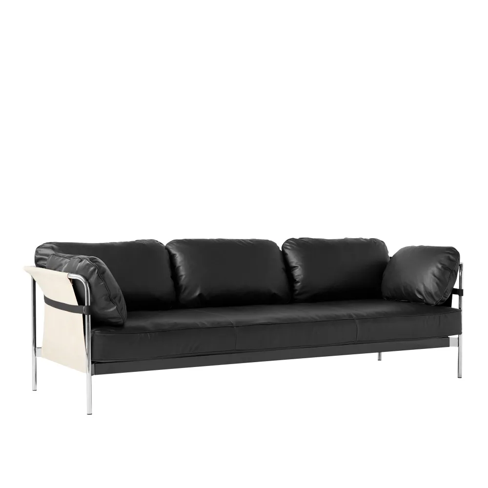 Can 3-istuttava sohva Chrome/Natural - 1