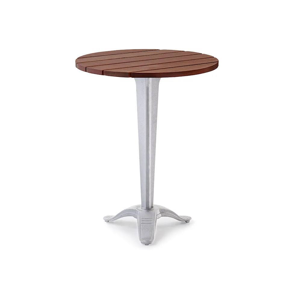 Table Calais - Small Foot Ø 60 Brown Lacquered Pine Wood/Nature