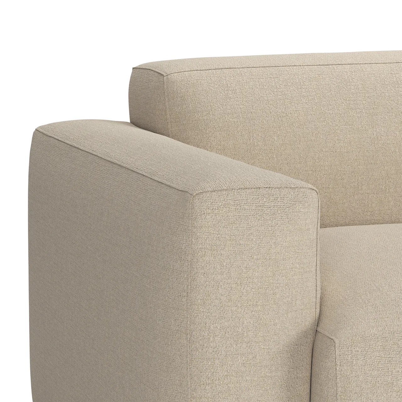Brick 2-Seater Chaise Lounge Open End Right