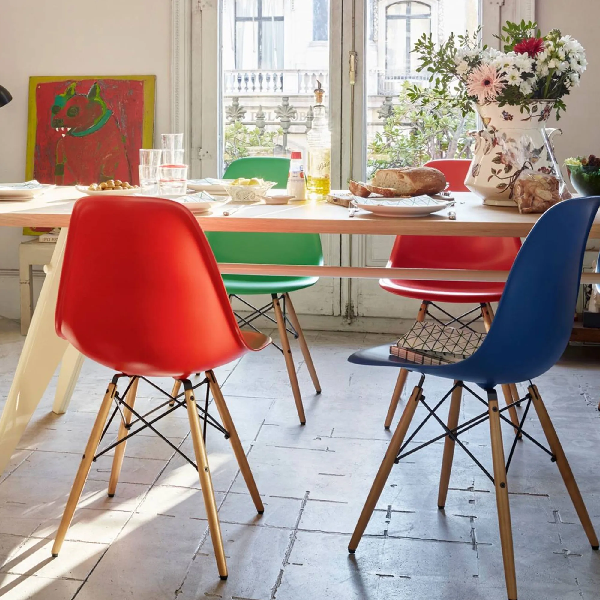 Eames RE Plastic Chair DSW stoel Golden Maple - 2