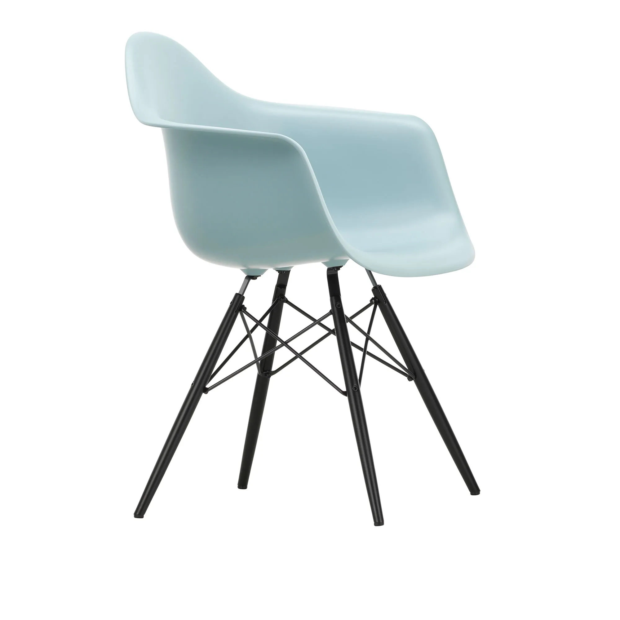 Eames RE Plastic Armchair DAW spisestuestol Black Maple - 1