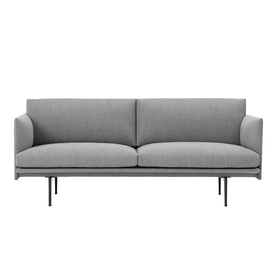 Outline 2-personers sofa sort stel