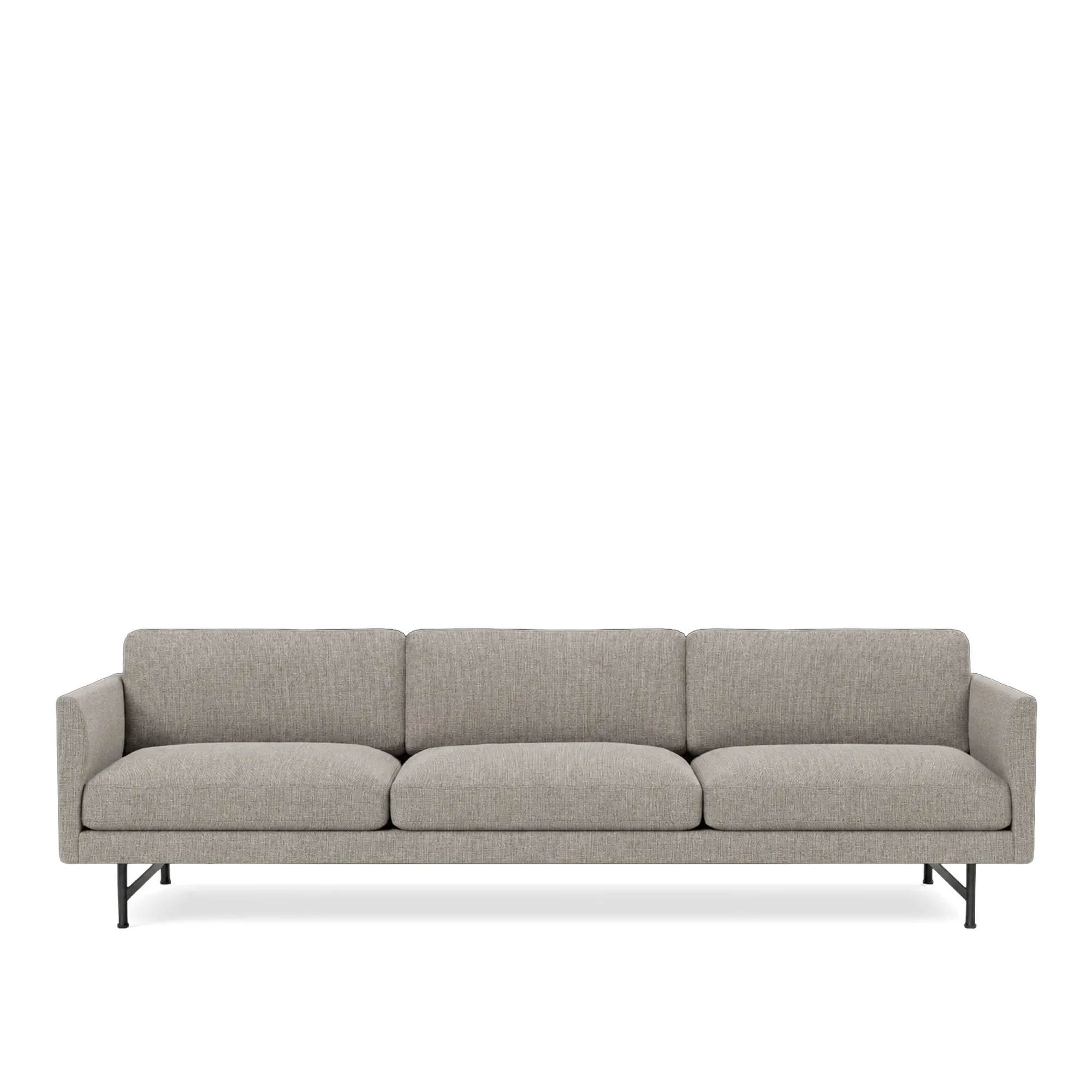Calmo 3-Seater Sofa Black Metal - 1