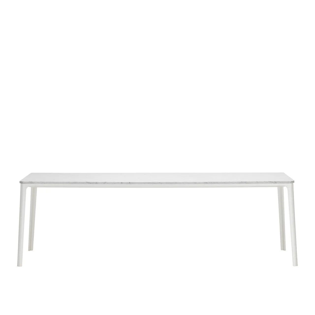 Plate Table 113x41, Laminate - White, Legs - White