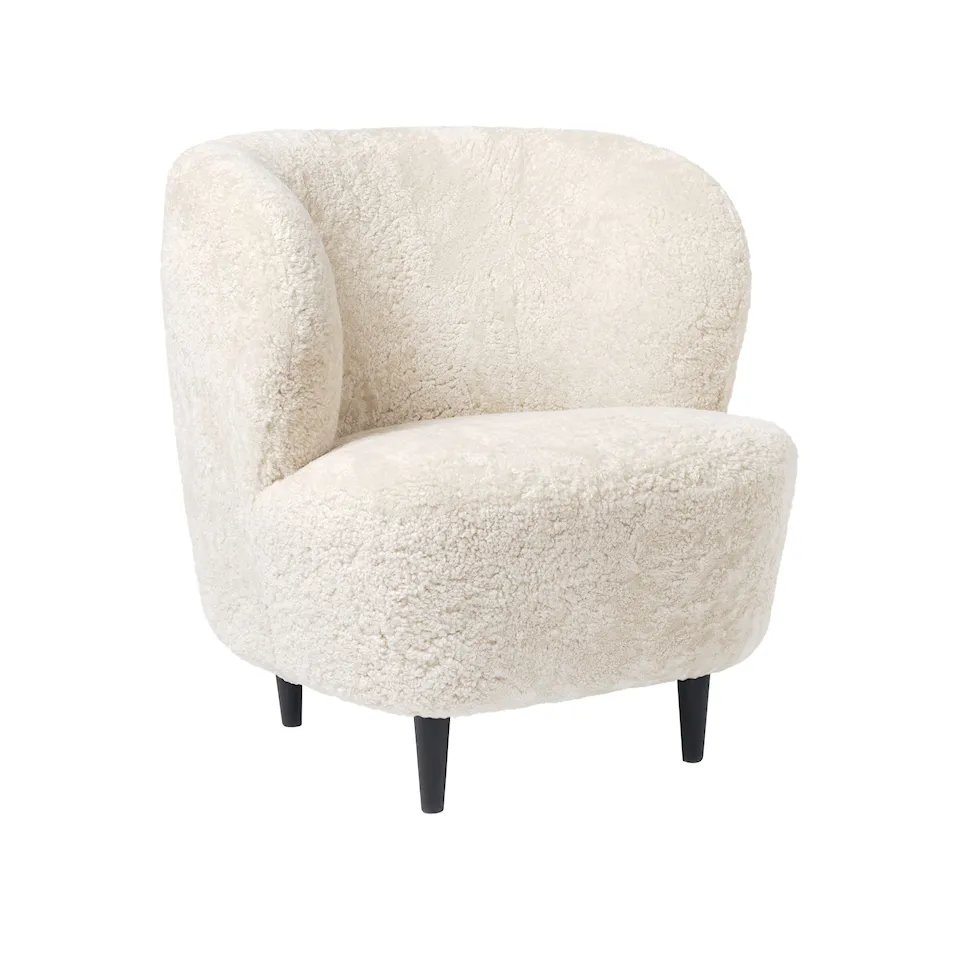 Stay Lounge Chair Sheepskin Black Stained Oak
