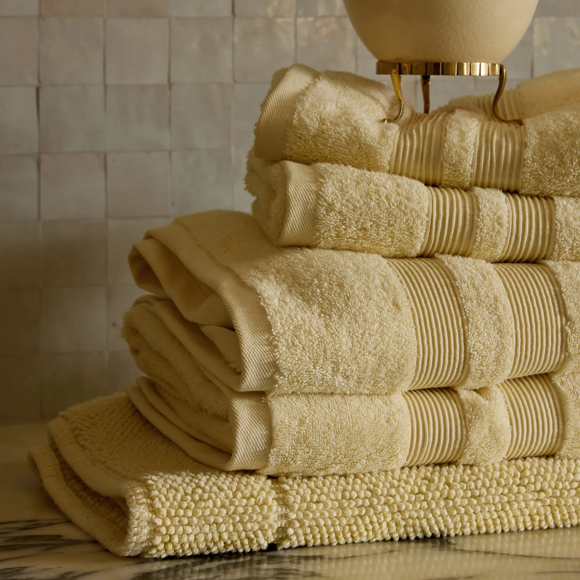 Fontana Organic Pale Yellow håndklæde - 4