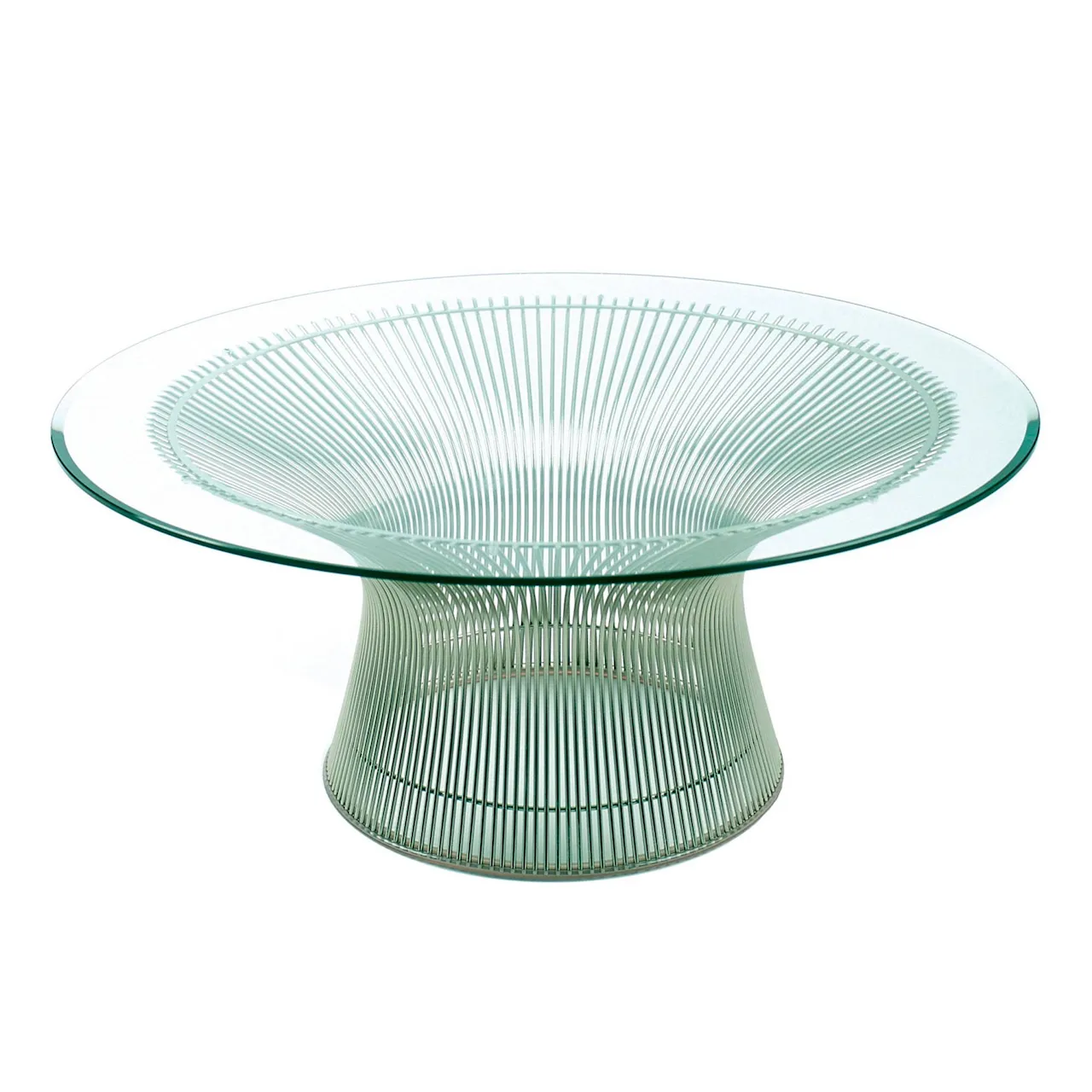 Platner Coffee Table, base in Bronze metallic, Ø 91.5 cm, top in black Marquina marble