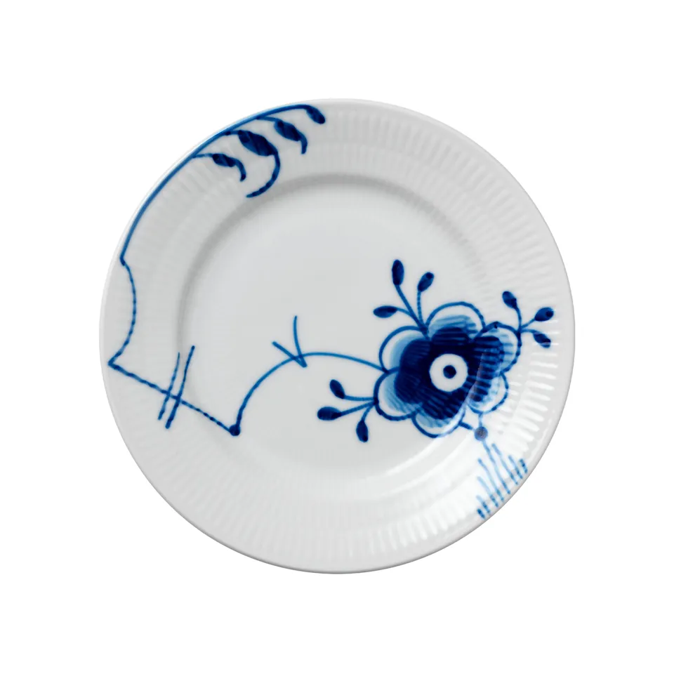 Blue Fluted Mega Plate 17 cm Decoration No. 6