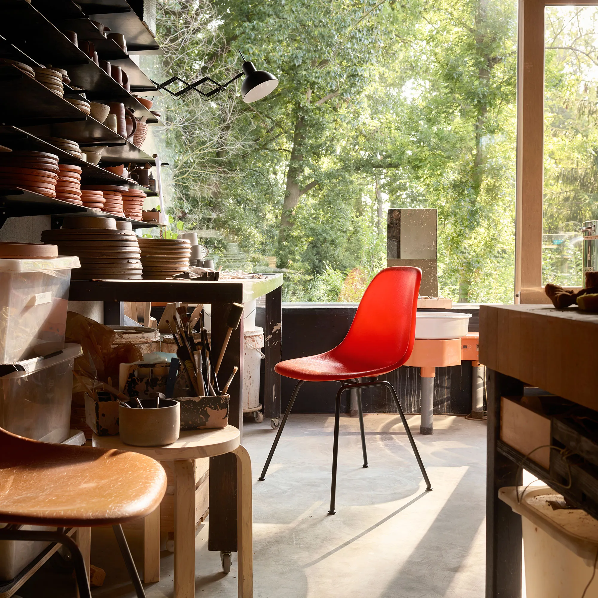 Eames Fiberglass Chair DSX stol - 3