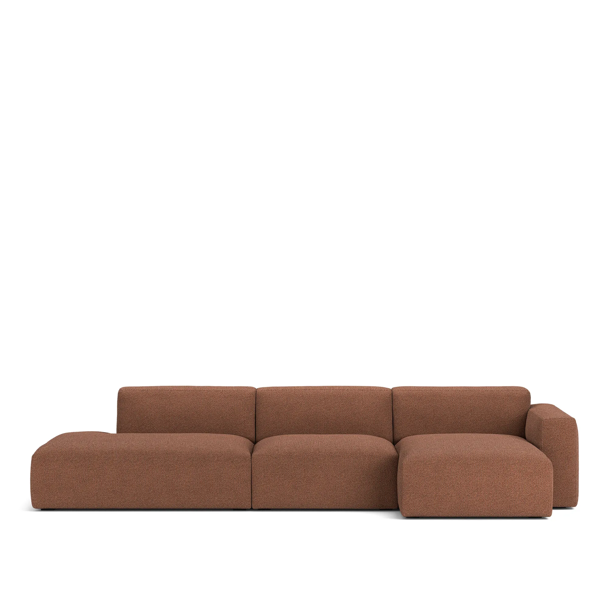 Brick 3-Seater Chaise Lounge Open End Left - 1