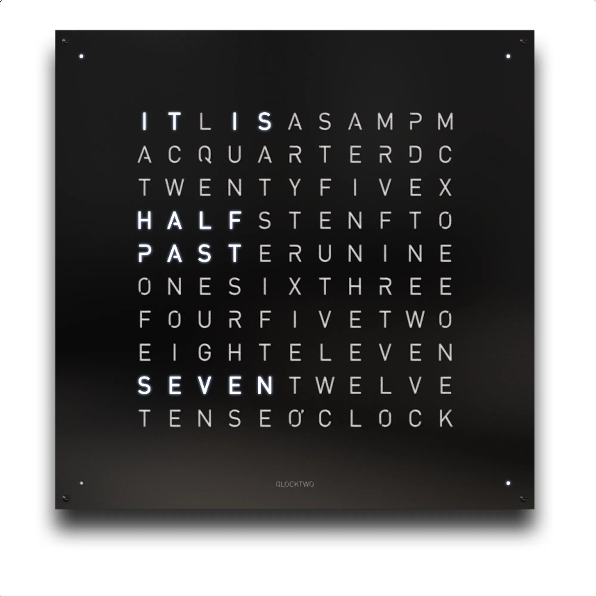 Qlocktwo Earth 90 Creator's Edition – Black Pepper - 1