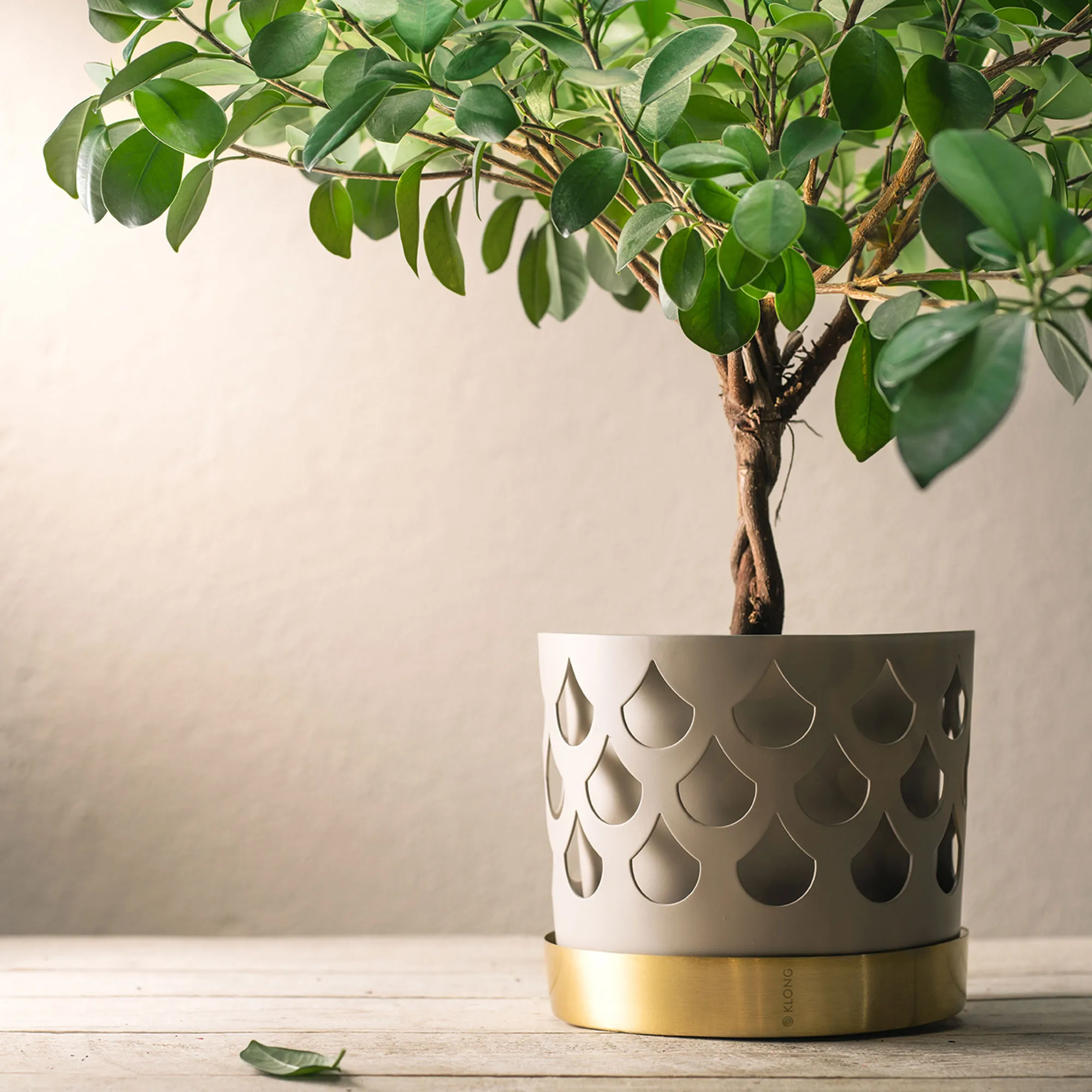 Trio Flower Pot Drop - Beige - 4
