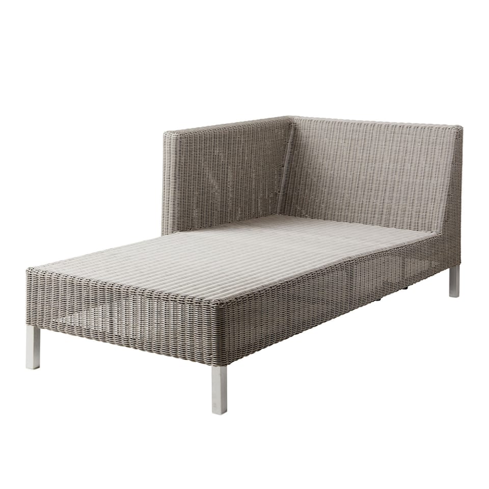 Connect Chaiselounge Modulsofa, Høyre, Taupe, Cane-Line Weave